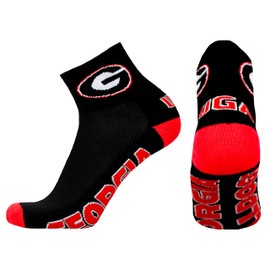 Donegal Bay DB Fan Gear Georgia Bulldogs Black Quarter Socks