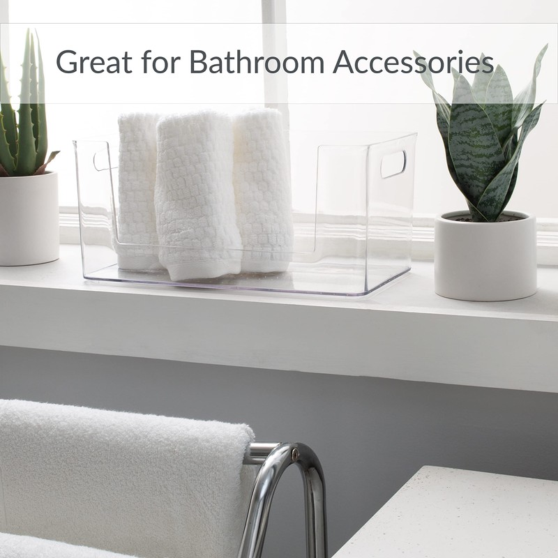 Simplify Rectangular Open Front Organizer Bin | Kitchen Cabinet &