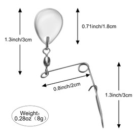 40 Pieces Fishing Spinner Blades Spinnerbait Smooth Spoons Rigs Fishing Spoons Blades Spinner Fishing Lures Accessories (Silver)