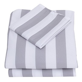 NoJo Juego de sábanas para niños de 3 piezas, gris & blanco, Fits standard toddler beds with a 52" x 28" mattress.