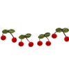 LUJIYY Soft and Realistic Handmade Cherry Felt String Garlands for