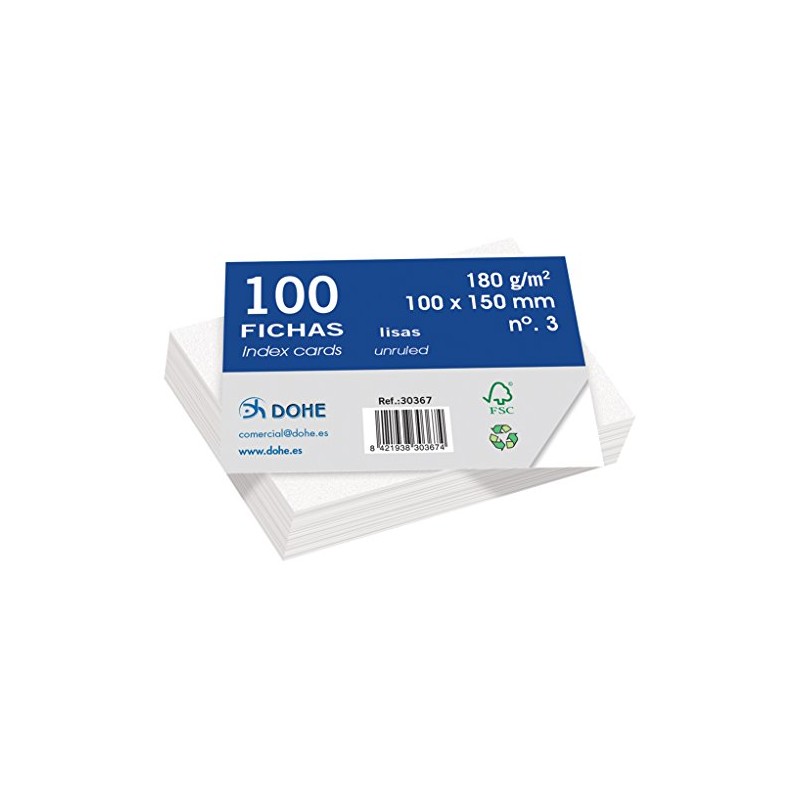 Dohe 30367 – Pack of 100 Sheets of Smooth White