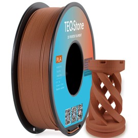 TEQStone Wood PLA Filament 1.75mm Brown 1KG, 15% Real Wood Fiber Infused, Perfectly Wound, Consistent Diameter +/-0.03mm 3D Printer Filament (Rosewood Color Tone)