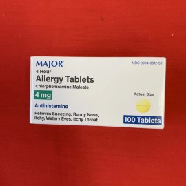 Major ALLERGY 4MG TABLET 100CT MAJOR