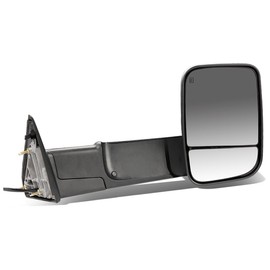 DNA MOTORING TWM-013-T888-BK-SM-R Powered Tow Mirror Heat LED Smoked Right (09-16 Dodge RAM),Black Housing/Smoke Lens/right