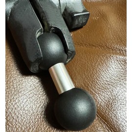 Vehibrckt 1 inch Ball to 1” Ball Mount Base Double Ball Adapter Compatible with Ram Mounts 25.4mm B Size Ball Socket Arms for Action Camera/GPS Bracket/Bike/Motorcycle Phone Holder (Black 1)