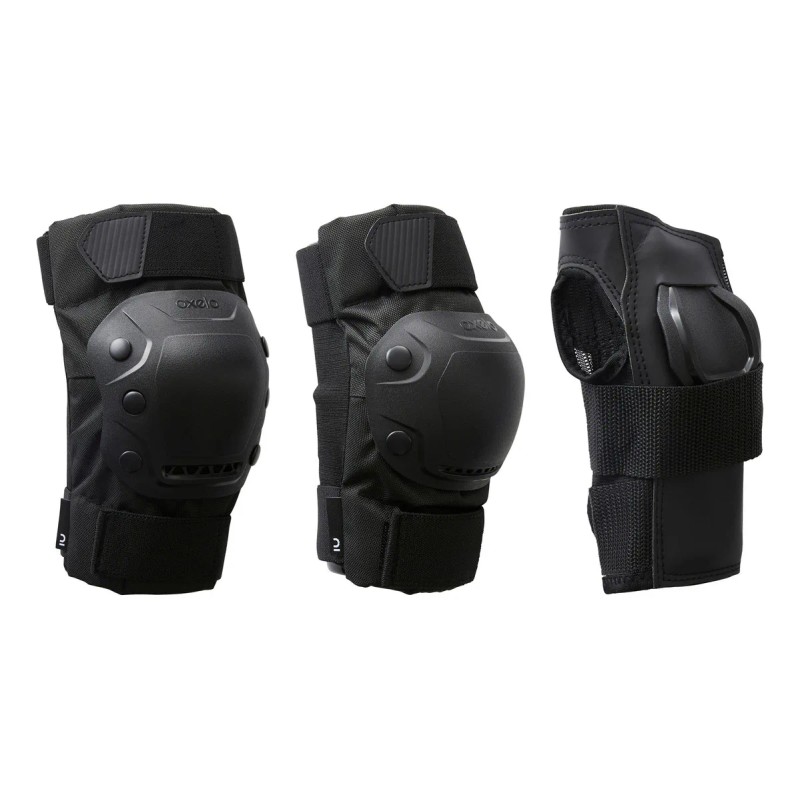 Kit Protecciones Patinaje Adulto Fit500 Negro Oxelo