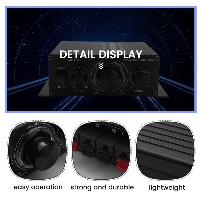 jingfei 12V Mini Audio Power Car Amplifier Digital Audio Receiver