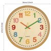 Foxtop Silent Kids Wall Clock Non-Ticking Battery Operated Colorful Childrens