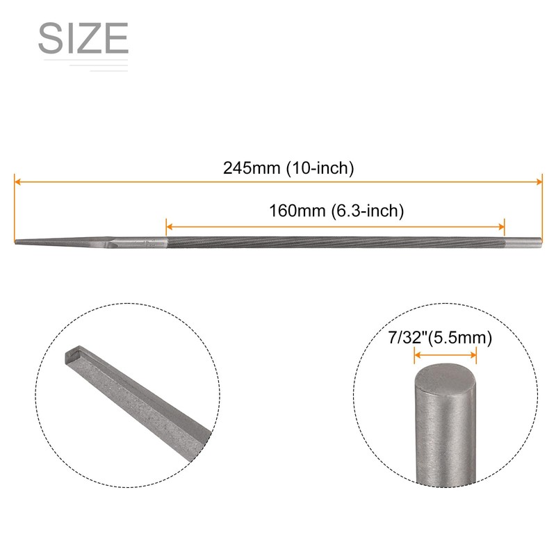 HARFINGTON Chainsaw File, 7/32"(5.5mm) Round Sharpening Hand Files Tool with