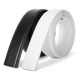 BELTROAD 2 Pack Ratchet Belt Strap for Men Leather Belts Without Buckle Replacement Leather Belt Strap Only 35mm for 40mm Buckle