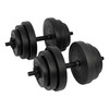 Tunturi Vinyl Dumbbell Set 28kg, 2 Dumbbells, 12 Weight Plates,