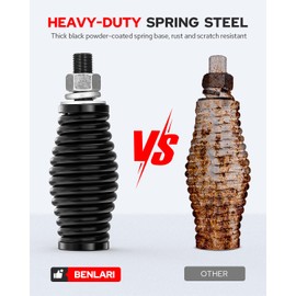 Benlari Heavy Duty Barrel Spring Mounting Base,Whip Lights Spring Mounting Base, LED Whip Light Spring Base Quick Release Fit for ATV UTV RZR SXS Can Am Truck Jeep Off Road 2PCS