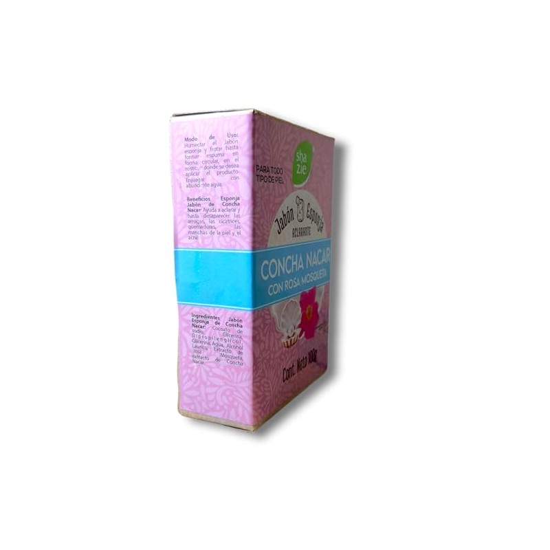 Jabón Natural con Concha Nácar y Aceite de Rosa Mosqueta,