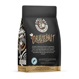Bones Coffee Company Crazelnut Ground Coffee Beans Hazelnut Flavor | 12 oz Flavored Coffee Gifts Low Acid Medium Roast Gourmet Coffee (Ground)