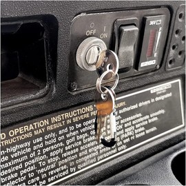 10L0L Golf Cart Key for All EZGO TXT Gas and Electric OEM# 17063-G1 17063G1 (2 Packs)