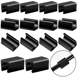 Rectangle Chair Legs Tips Caps Plastic Chair Leg Floor Protectors Nonslip No Noise 14 mm Chair Foot Rail Protectors Chair Leg Covers for Metal U Shape Chairs Feet(40 Pcs)