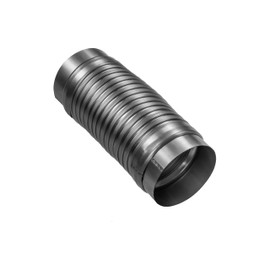 5" Inch Flexible Duct - 1.48 to 3.28 ft Length - Corrugated Aluminum Ducting Connector - Galvanized Steel End Sleeves - Washer and Dryer Exhaust Duct - Dust Collection Hose - Dryer Duct