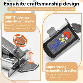 Magnetic Seam Guide for Sewing Machine,Universal Magnet Guide of Sewing Machine Accessories, Magnetic Seam Guide Gauge for Sewing Straight