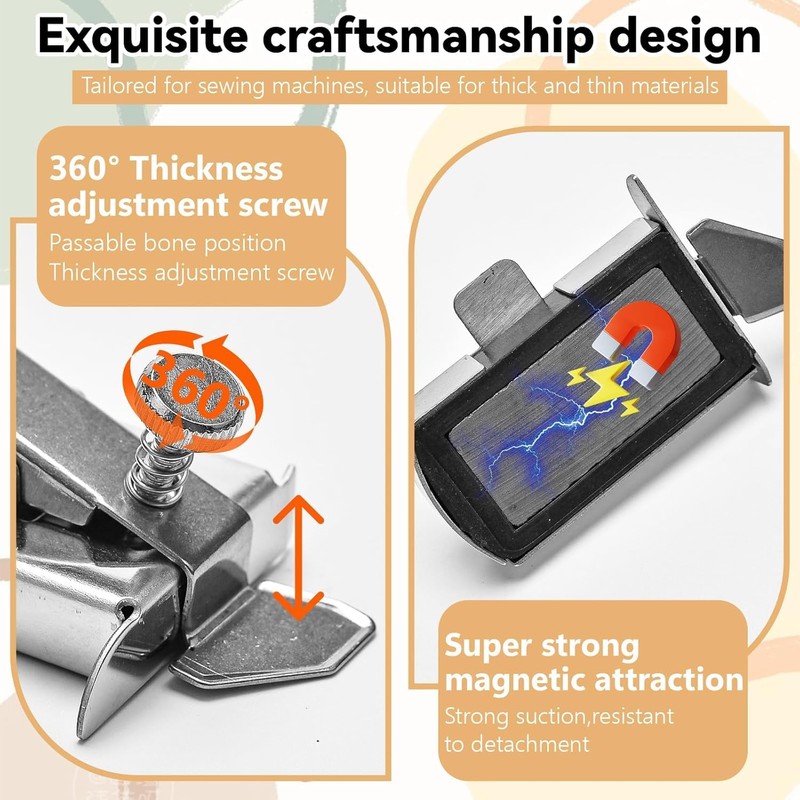 Magnetic Seam Guide for Sewing Machine,Universal Magnet Guide of Sewing