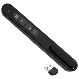 Presentation Clicker, 2.4GHz Clicker for Powerpoint, USB Control Presenter for Keynote, Laptop, PPT-Support Hyperlink and Volume Control