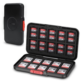 Pop Up Style Memory Card Case,60 Slots Memory Card Holder Wallet for 20 SD SDHC SDXC & 40 Micro SD SDXC SDHC TF MSD Cards,Portable Slim Micro SD Card Case Storage Organizer with EVA Foam Interior