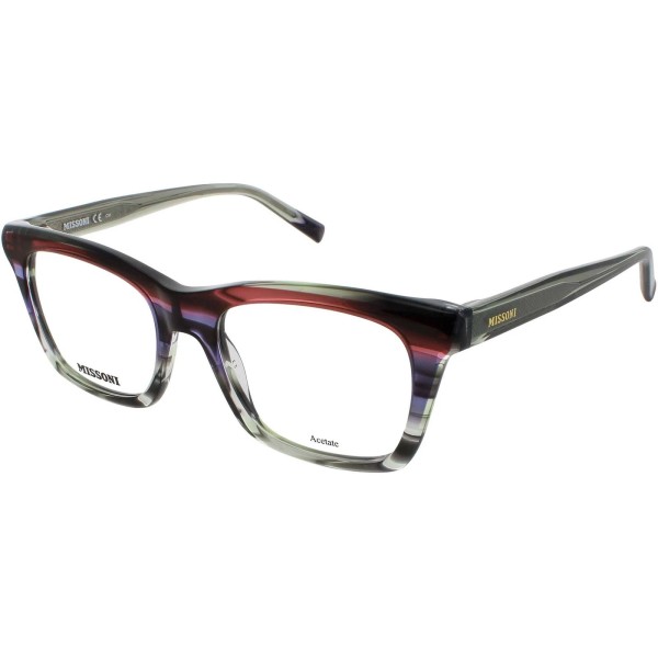 Missoni Women's Eyeglasses Violet Brown Horn Rectangular Frame MIS 0117