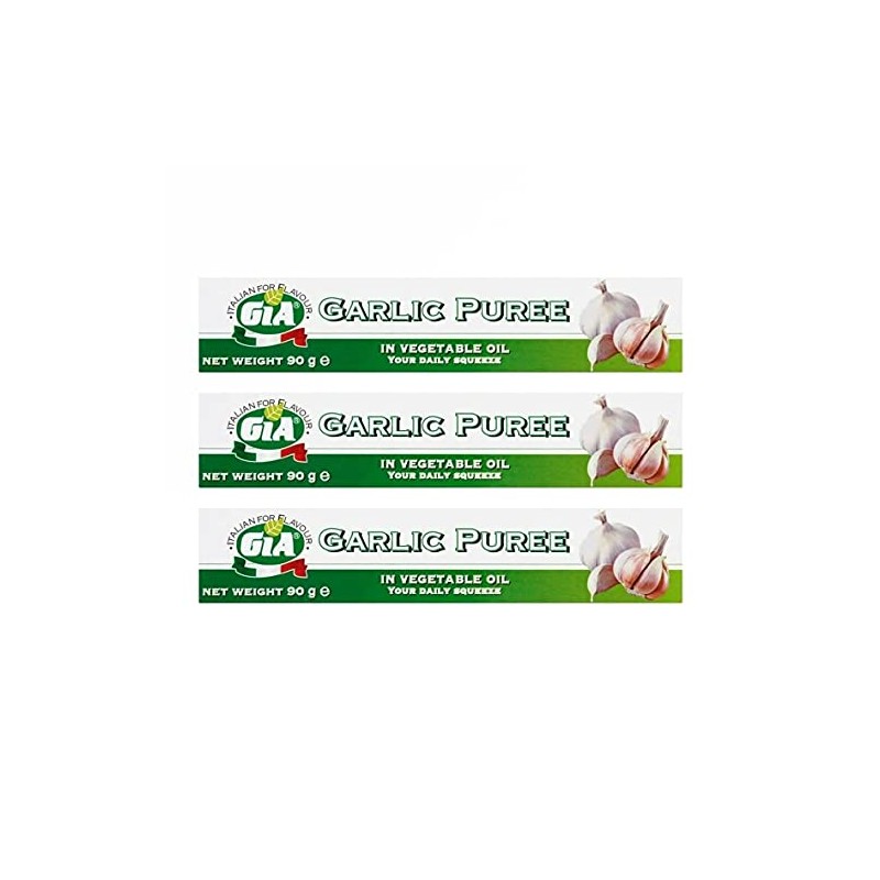 Gia Garlic Puree Tube 90g | Pack of 3