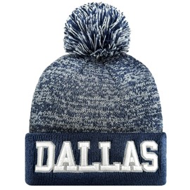 YANGUMGUAN Dallas Hat Toque Beanie for Men and Women New Warm Knit Hats Winter Beenie Watch Cap with Pom for Football Fans