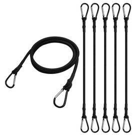 6Pcs Adjustable Bungee Cords with Hooks, 47 inch Elastic Tie Down Straps for Backpacking Straps, Maijdoany for Cargo, Camping, Tents, Luggage (120cm/47.24in)