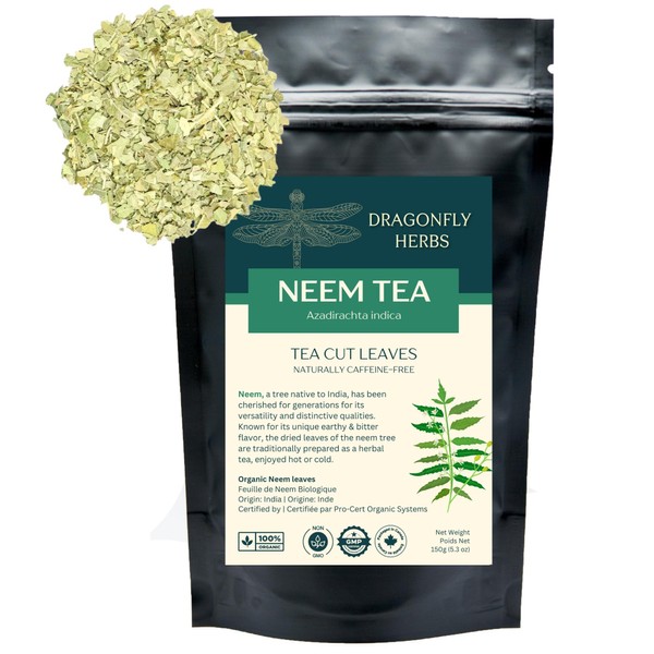 Dragonfly Herbs Neem Leaf Tea, 150g Tea Cut Loose Leaves,