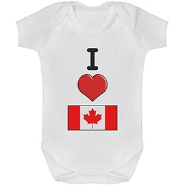 Azeeda 6-12 Month 'I Love Canada' Baby Grow/Bodysuit (GR00070258)