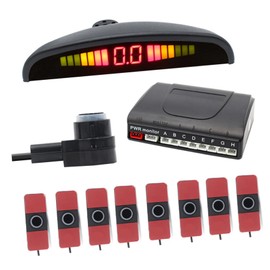 KESYOO Sonda De De Marcha Atrás Monitor Sistema De Aviso De Aparcamiento Trasero para Coche Incluye Pantalla Delantera y Trasera Sensores De...       