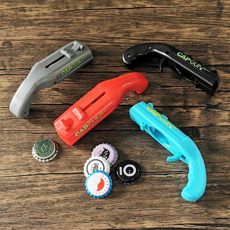 4-piece bottle cap shooting gun - Fun bottle opener tool
