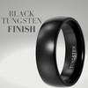 Willis Judd Mens Black Tungsten Ring In Gift Box 8mm