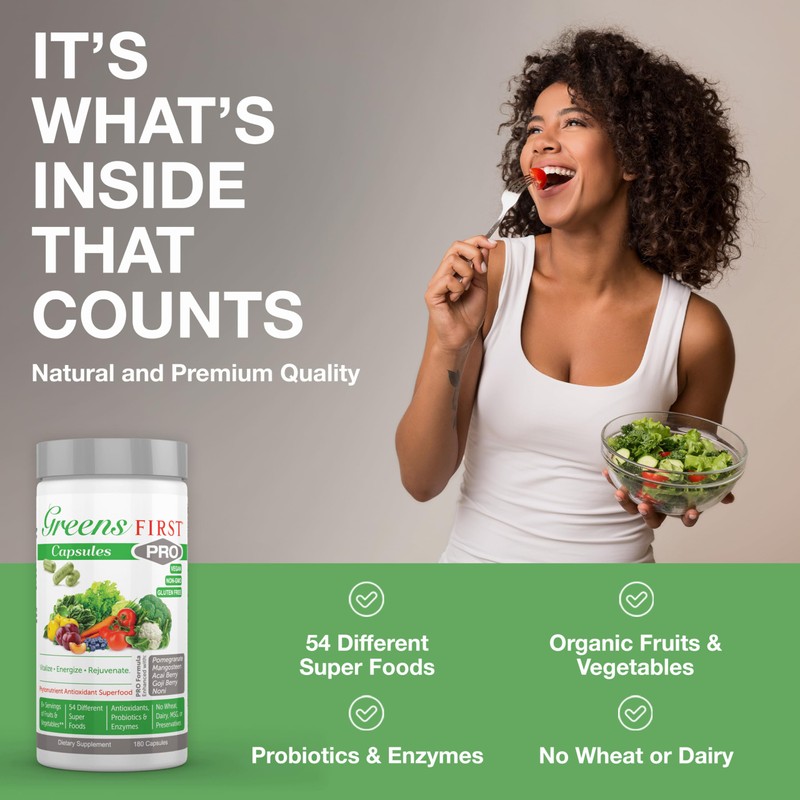 Greens First PRO Phytonutrient Capsules - 30 Servings - 54