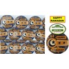 [12 Pack] Happy Ramadan Button Pins BLUE Ramadan Mubarak Favors