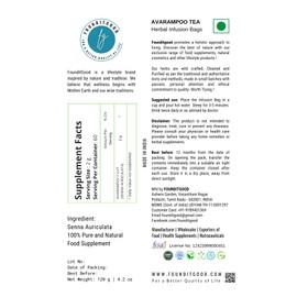 FounditGood Avarampoo Herbal Tea/Herbal Infusion (Senna Auriculata) 100% Natural & Premium Quality | Supports Healthy Metobolism - 60 Dip Tea bags