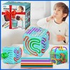 3D Sensory Activity Board,Silicone Cube Fidget Toy for Anxiety,Calming,ADHD,Stress &