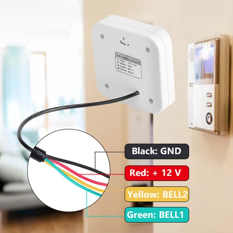 Wired Doorbell, DC 12V Wired Doorbell Alarm 12 Volt Warning