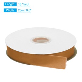MECCANIXITY Velvet Ribbon 3/4 Inch x 10 Yard Single Face Spool Silky Velvet Fabric for Bouquets DIY Crafts Gift Wrapping Wedding Party Brown