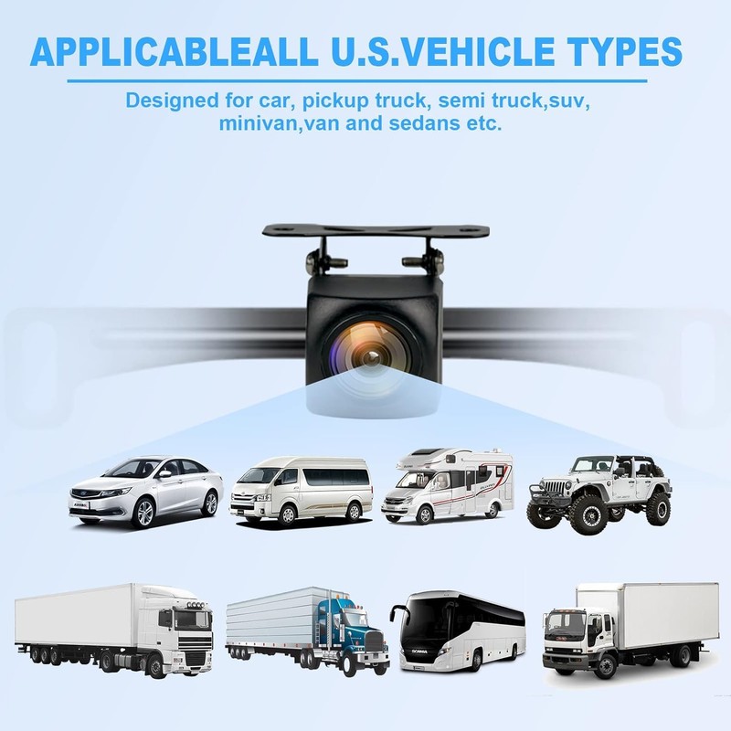Backup Camera AHD 720P Wide Angle Reversing Camera Clear Night