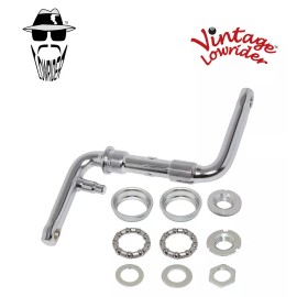 VINTAGE LOWRIDER One/Piece Bicycle Crank 3 1/2" Chrome BMX MTB Road.