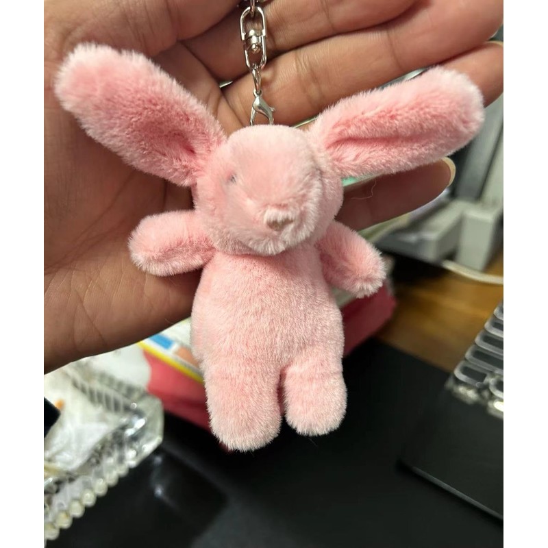 Zitokin Cute Bunny Plush Keychain, Mini Rabbit Bag Charms, 3.5"