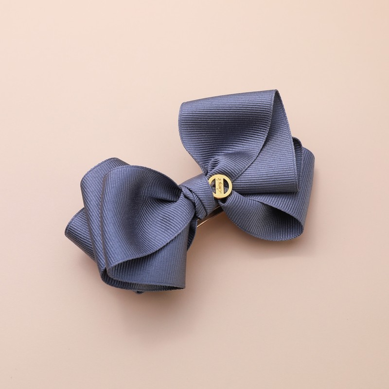 Burnaby Charcoal Ribbon Feminine Ribbon Hairpin / 버나비 차콜 리본