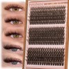 Brown Lash Clusters Wispy Cluster Eyelash Extensions D-curly Eyelash Clusters