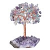 mookaitedecor Natural Fluorite Stone Crystal Tree with Amethyst Cluster Crystal