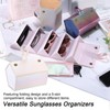 PATIKIL Travel Sunglasses Organizer, 5 Slot Foldable Sunglasses Holder Leather