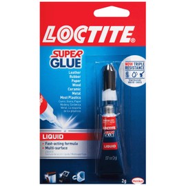 Loctite Super Glue Liquid, Clear, 0.07 fl oz Tube, 1 Pack - Superglue for Plastic, Wood, Metal, Crafts & Repair, Cyanoacrylate Adhesive Instant Glue, Quick Dry