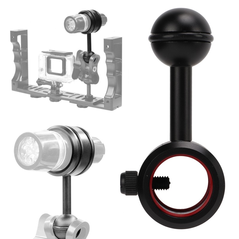 25mm Diving Ball Joint Arms Light Mount Holder Clips for